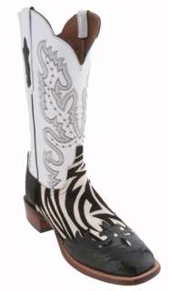 Lucchese Zebra CY7244 W8S Goat Womens Cowboy Boots  