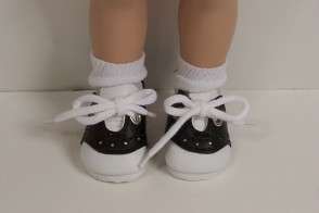 BLACK Saddle Doll Shoes For 10 Ann Estelle Sophie♥  