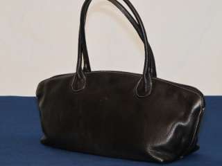 Genuine LEATHER Handbag BAGUETTE Purse by BORN Black NEW Soft SUPPLE 