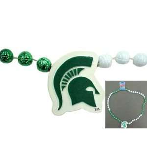   State Spartans Beads Basketball With Helmet