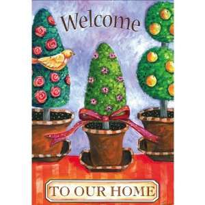 Welcome to Our Home Flag   Banner: Patio, Lawn & Garden