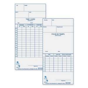   Weekly/Bi Weekly Time Cards for ATR 120 Time Clock