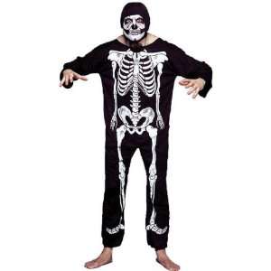   Skeleton Halloween Fancy Dress Costume FREE Face Paint!: Toys & Games