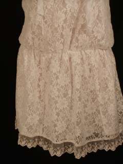 Romantic Victorian Lace White Ruffle Dress S M L New  