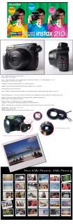 Fuji Instax 210 WIDE Polaroid Camera + 60 Films 4 Pens  