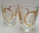 vintage atomic gold leaf shot glasses s $ 14 95  or best 