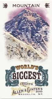 2010 Allen & Ginter Mini Worlds Biggest #WB5 Mt Everest  