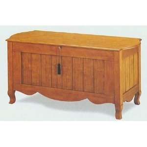   Style Curved Base Pine Finish Scored Wood Cedar Chest: Home & Kitchen