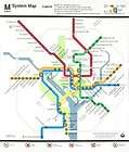 36 MAP POSTER PRINT   WASHINGTON DC Metro System MAP