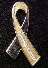 Childhood Cancer Awareness Month September Silver and Gold Ribbon 