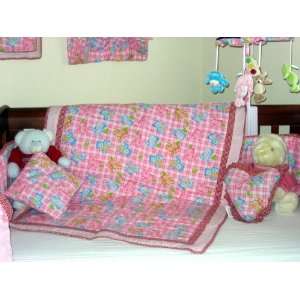  Pink Big Teddy 9 piece crib bedding set: Everything Else
