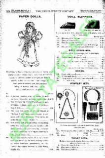1896 Doll Catalog China,Bisque,Kid Body,Paper 13pg Copy  