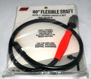 New 40 Long Flexible Shaft for Drills 1/4 Chuck + Key  