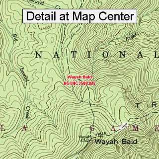  USGS Topographic Quadrangle Map   Wayah Bald, North 
