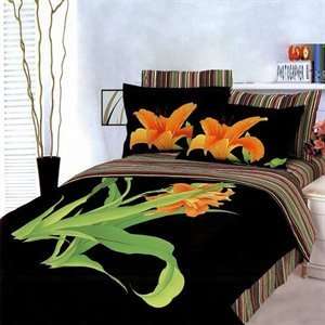  LE17B   Tiger Lily Duvet Cover Bedding Set: Home & Kitchen