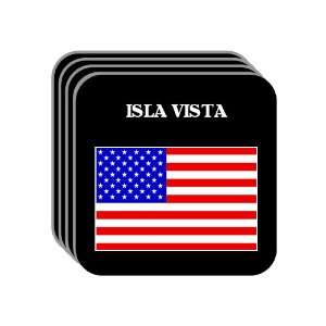 US Flag   Isla Vista, California (CA) Set of 4 Mini Mousepad Coasters
