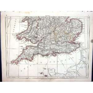   Map 1853 Southern England Wales British Channel: Home & Kitchen