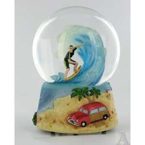  Wave Surf Surfer Snow Globe Water Ball: Home & Kitchen