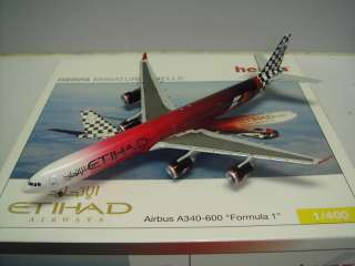 Herpa 400 Etihad Airways A340 600 Formula 1 Grand Prix  