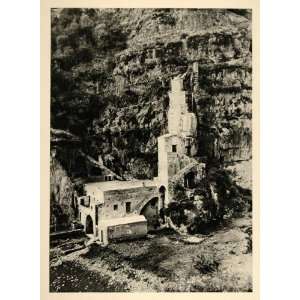  1937 Saracen Water Mill Positano Italy Photogravure 