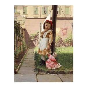Young Girl In a New York Garden John George Brown. 31.38 inches by 40 