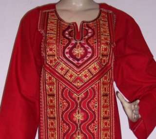 Boho Hippie Cotton Embroidered Kaftan Caftan long Dress Plus Size 2XL 
