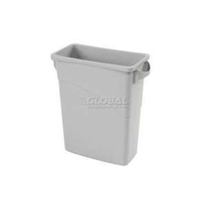   Gallon Rubbermaid Slim Jim Recycling Container   Gray 