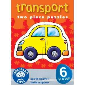  Transport 2 Piece Puzzles: Toys & Games