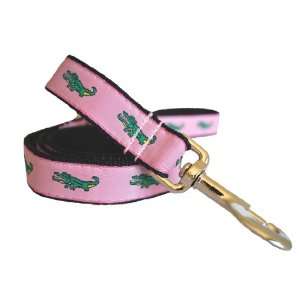  4 Foot Pink Alligators Dog Leash 1 wide