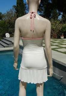 OHHHHHH BABY!**HERVE LEGER Bikini Halter Ruffle Dress S  