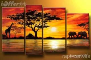 MODERN ABSTRACT ART OIL PAINTING ON CANVAS WALL DECO:African Sunset 