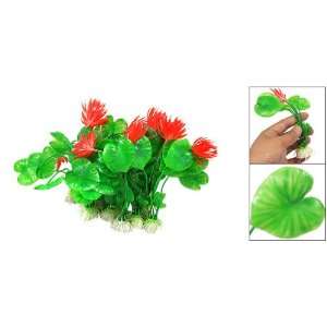  Como Ornament Red Flower Aquarium Plastic Plants for Fish 