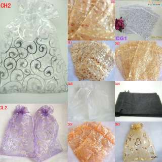 wholesale mixed voile wedding Gift bags Storage pouch 17x23cm/7X9inch 