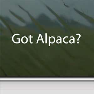  Got Alpaca? White Sticker Farm Animal Llama Laptop Vinyl 