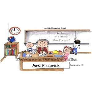  Elementary School Teacher Personalized Cartoon Mouse Pad 