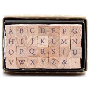  beautiful alphabet wooden stamp set: Toys & Games