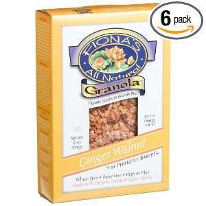   Granola, Organic Ginger Walnut, Wheat Free, 12 Ounce Boxes (Pack of 6