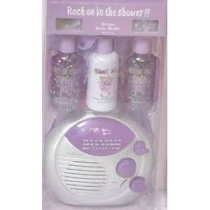  Rock in the Shower Blue Set Radio &Bath Salt Giftset Grape 