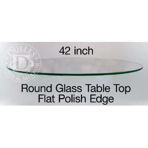  Glass Table Top: 42 Round, 1/2 Thick, Flat Edge 