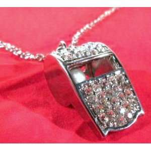  Iced Out Bling Huge Whistle Pendant Necklace Everything 