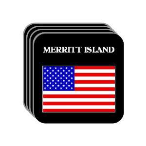  US Flag   Merritt Island, Florida (FL) Set of 4 Mini 