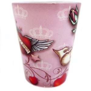 Los Angeles Tattoo Style Roses Hearts Short Shot Glass  