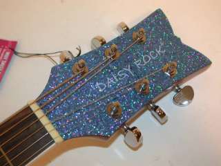 DAISY ROCK Pixie Acoustic Blue Sparkle Guitar Package  