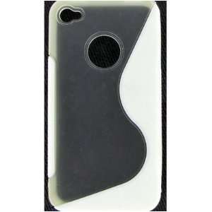  Apple iPhone 4/CDMA/4S White S Shape TPU PC Case Skin Case 