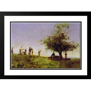  Eakins, Thomas 24x19 Framed and Double Matted Mending the 