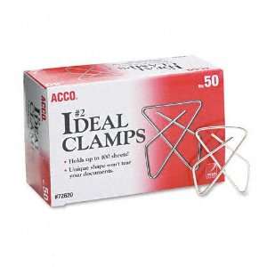  ACCO : Ideal Clamps, Steel Wire, Small (1 1/2), Silver 