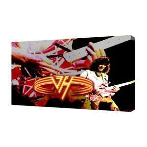  Eddie Van Halen   Canvas Art   Framed Size 16x24   Ready 