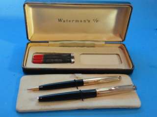 ANTIQUE WATERMAN C/F FOUNTAIN PEN SET MADE IN ENGLAND  
