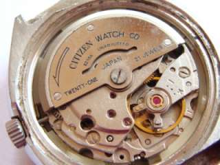 Citizen automatic 21 jewels for parts or repair Serial number 