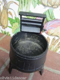 Primitive black metal wringer washer wash machine planter antique 60 